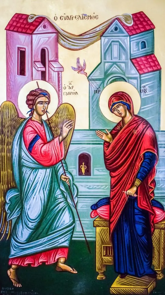 Archangel Gabriel and Mary 