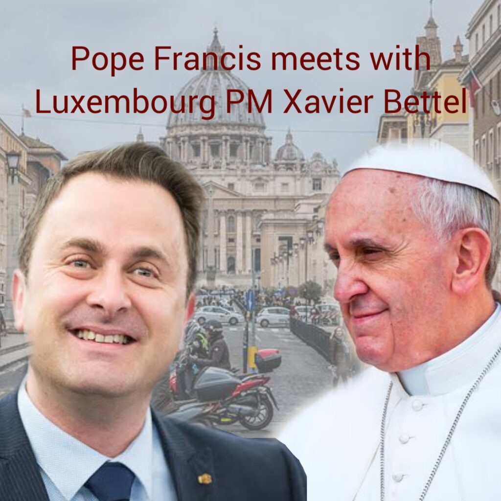 Pope Francis meets with Luxembourg PM Xavier Bettel